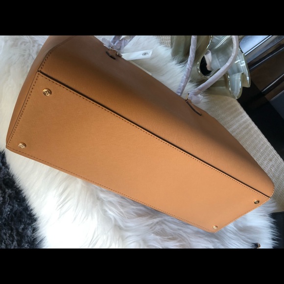 Tory Burch Emerson Top Zip Tote Cardamon Leather 64190 - Picture 3 of 7